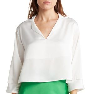 Silk cropped blouse from Nordstrom